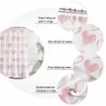 thumbnail image 6 of Valentine's Day Waterproof Fabric Shower Curtain,Valentines Pink Love Heart Romantic Waterproof Fabric Shower Curtain for Bathroom Curtains Bathtubs Hotel Shower Curtains with 12 Hooks Standard 66x72, 6 of 8
