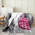 thumbnail image 1 of Erosebridal Rustic Cow Sherpa Blanket, Floral Fuzzy Blanket Throw, Cartoon Animal Decor, 1 of 5