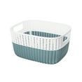 thumbnail image 1 of Simplify 2-Tone Decorative Small Storage Basket in Marine, 1 of 4