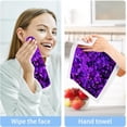thumbnail image 5 of GZHJMY 6 Pack Spring Lilac Purple Floral Washcloths – Soft Face Towels, Gym Towels, Hotel and Spa Quality, Reusable Pure Cotton Fingertip Towels, 5 of 6