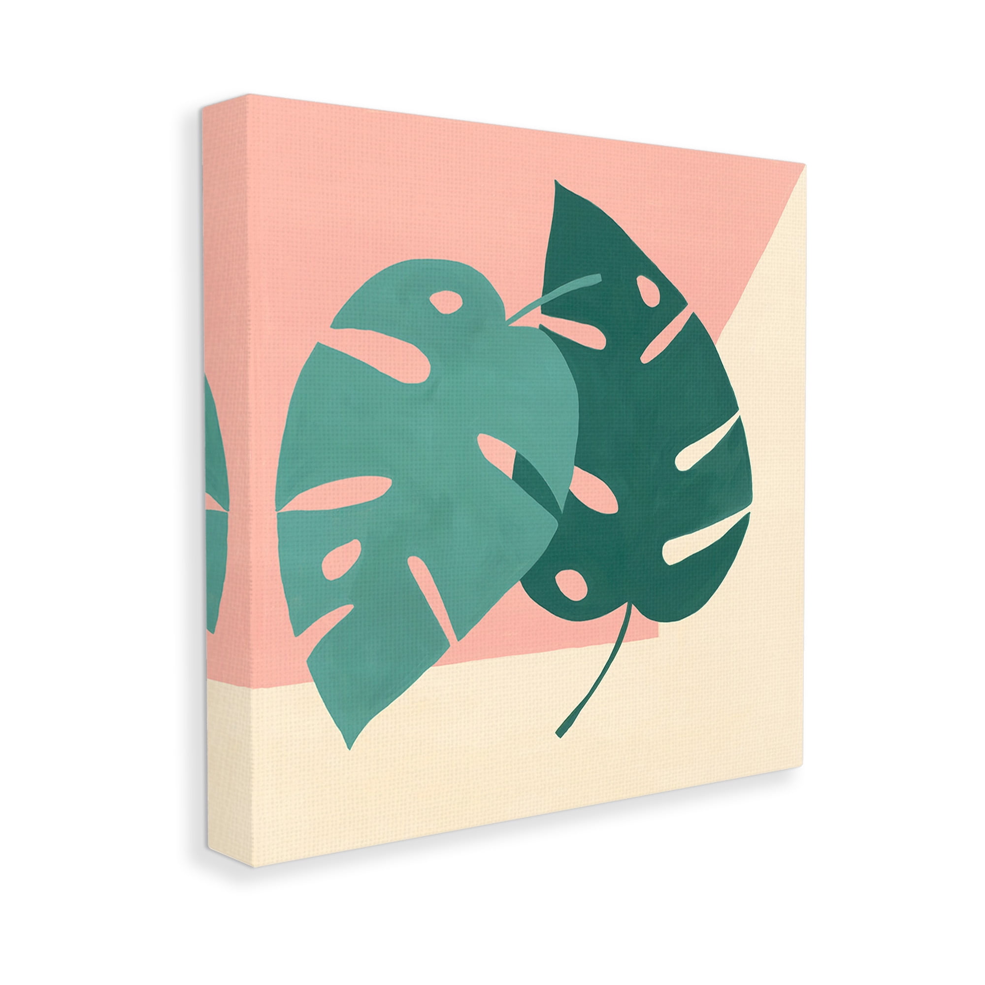 Stupell Industries Modern Monstera Leaf Botanical & Floral Painting Gallery Wrapped Canvas Art Print Wall Art, 24 x 24