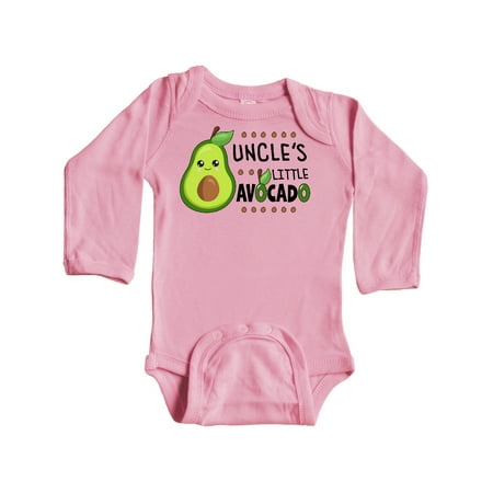 

Inktastic Uncle s Little Avocado with Cute Baby Avocado Gift Baby Boy or Baby Girl Long Sleeve Bodysuit
