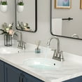 thumbnail image 3 of Logmey 4 in. Centerset Double Handle High Arc Bathroom Faucet with Drain Kit Included in Brushed Nickel, 3 of 8