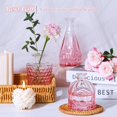 thumbnail image 4 of Jarrones de cristal UPBUD, color rosa, 5 unidades, para decoración de bodas, 4 of 7