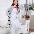 thumbnail image 4 of Pijama de mono de dibujos animados de animales con cremallera en el pecho, ropa de casa para adultos para hombres y mujeres, 4 of 5