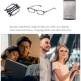 thumbnail image 2 of Missfive Premium Folding Reading Glasses with Durable Case, Portable Lightweight Travel Readers Pocket Collapsible Presbyopia Eyewear, Blue, 1.75x, 2 of 6