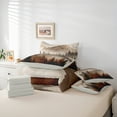 thumbnail image 6 of Homewish Smoky Jungle Bedding Comforter Set 7 Pieces, Nature Mountain Tree Full Bedding Set, Brown Minimalist Fitted Sheet Flat Sheet, Luxury Bedroom Decor, 6 of 8