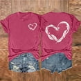 thumbnail image 2 of Tops Cortos para Mujeres Casual Impreso Cuello Redondo, Camiseta Ligera de Manga Corta para Diario, Fiesta Y Verano de Primavera, 2 of 3