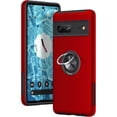 thumbnail image 1 of KOMI for Google Pixel 7 Case, Slim Fit Shockproof Protective Phone Case for Pixel 7, Military-Grade Drop Protection with Ring Kickstand [Magnetic Car Mount Feature] Case for Google Pixel 7 Red, 1 of 5