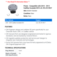 thumbnail image 2 of Piston - Compatible with 2010 - 2014 Cadillac Escalade ESV 6.2L V8 L94 VIN F 2011 2012 2013, 2 of 2