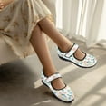 thumbnail image 6 of FUIALDOLG Womens Ballet Mary Jane Flats Dressy Round Toe Comfort Shoe Slip On Walking Shoes Dress Shoes Flat Work Shoes, 6 of 8