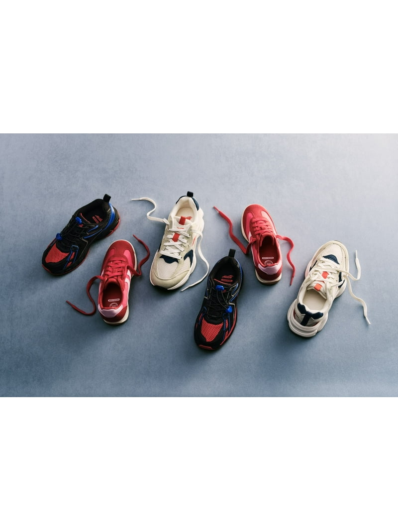 Avia Boys Running Sneakers with Bungee Laces Slip-On Mesh