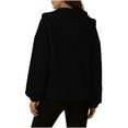 thumbnail image 6 of HongQid Womens Fleece Pullover Coats with Pockets Fall Ziper Jacket Oversize Trendy Hooded Sweatshirt for Winter, 6 of 7