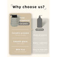 thumbnail image 7 of 12 Oz Soap Dispenser Ceramic Liquid Lotion Dispenser with Easy-to-Press Pump Hand Wash Dispenser for Bathroom Countertop and Kitchen Sink (Farmhouse Grey Liquid Pump), 7 of 7