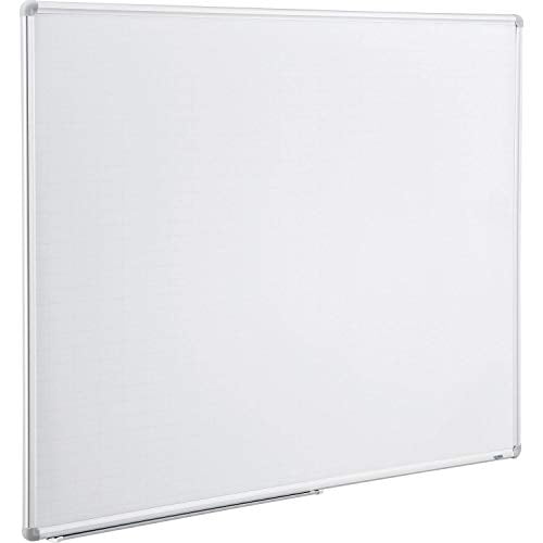 Global Industrial 695784 Magnetic Steel Dry Erase Planning Board with Aluminum Frame, 1 x 2 Grid - 48 x 36 in.