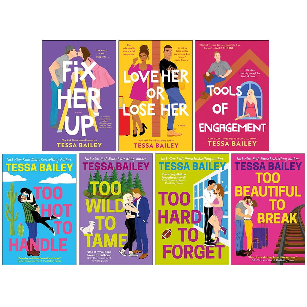Tessa Bailey Hot & Hammered / Romancing the Clarksons 7 Books Collection Set – Romance Fiction Collection