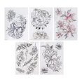 thumbnail image 1 of Flower Pattern Temporary Tattoo Sticker Women Waterproof Tattoo Sticker Accessory, 1 of 14