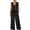 Black, variant on Two Piece Outfit Sets for Women 100%Cotton Ruffled Tank Top and Flowy Palazzo Trousers
