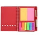 thumbnail image 3 of Cuaderno portátil sencillo de doble espiral de cuero, libreta para estudiantes, con bolígrafo, papelería para oficina y negocios, color rojo, 3 of 10