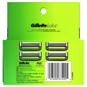 Gillette Labs Razor Blade Refills, Compatible with Exfoliating Bar & Heated Razor, 4 Refills