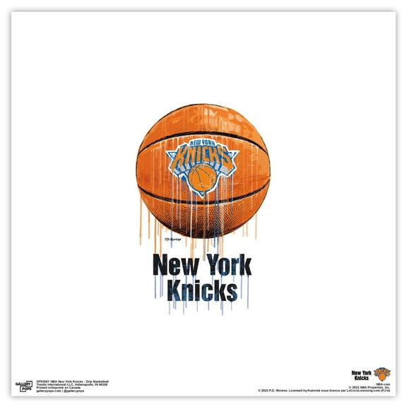 Gallery Pops NBA New York Knicks - Drip Basketball Wall Art, Unframed Version, 12" x 12"