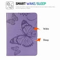 thumbnail image 3 of Dteck Wallet Case For Samsung Galaxy Tab A 8.0 Inch 2019 (SM-P200/P205), Premium Leather Embossed Butterfly Pattern Folding Flip Stand Cover, purple, 3 of 4