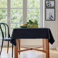 thumbnail image 3 of Elegant Design Square Tablecloth, Stain Resistant Premium Poplin Fabric for Dining, Machine Washable and Anti-Pollution for Parties, 54x54 Inch, Black, 3 of 6