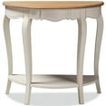 thumbnail image 3 of Allora Contemporary Console Table in White and Natural Brown, 3 of 8