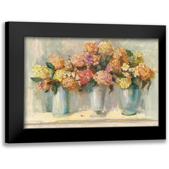 Rowan, Carol 14x11 Black Modern Framed Museum Art Print Titled - Fall Hydrangea Bouquets