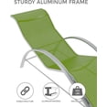 thumbnail image 4 of GloryStar Ensemble de 3 Chaises de Piscine Inclinables d'Extérieur, Chaises Longues en Osier avec Dossiers Réglables, Coussins Imperméables, Tables d'Appoint et Porte-Gobelets, 4 of 8