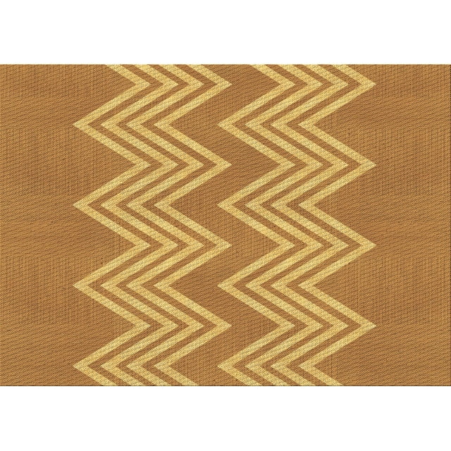 Ahgly Company Tapis d'Intérieur Lavables en Machine, Rectangle Sedona Transitionnel Brun, 3' x 5'