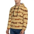 thumbnail image 2 of Hoodies for Men - Funny Dachshund Dog Puppy Flower Long Sleeve Comfrt Men'S Fashion Hoodies & Sweatshirts, Sweatshirts for Men Hoodies Pullover Clothing Clothes with Pouch, 2 of 7