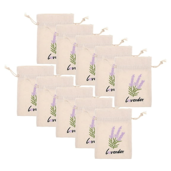 unbranded 10 Pcs Baggies Cooking Spice Bags Lavender Drawstring Pocket