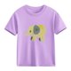 thumbnail image 5 of Blusas y camisas de manga corta con cuello redondo para niños Camiseta de verano de manga corta estampada para niñas Jersey elegante de cuello redondo para niñas Top de algodón para niños, 5 of 6
