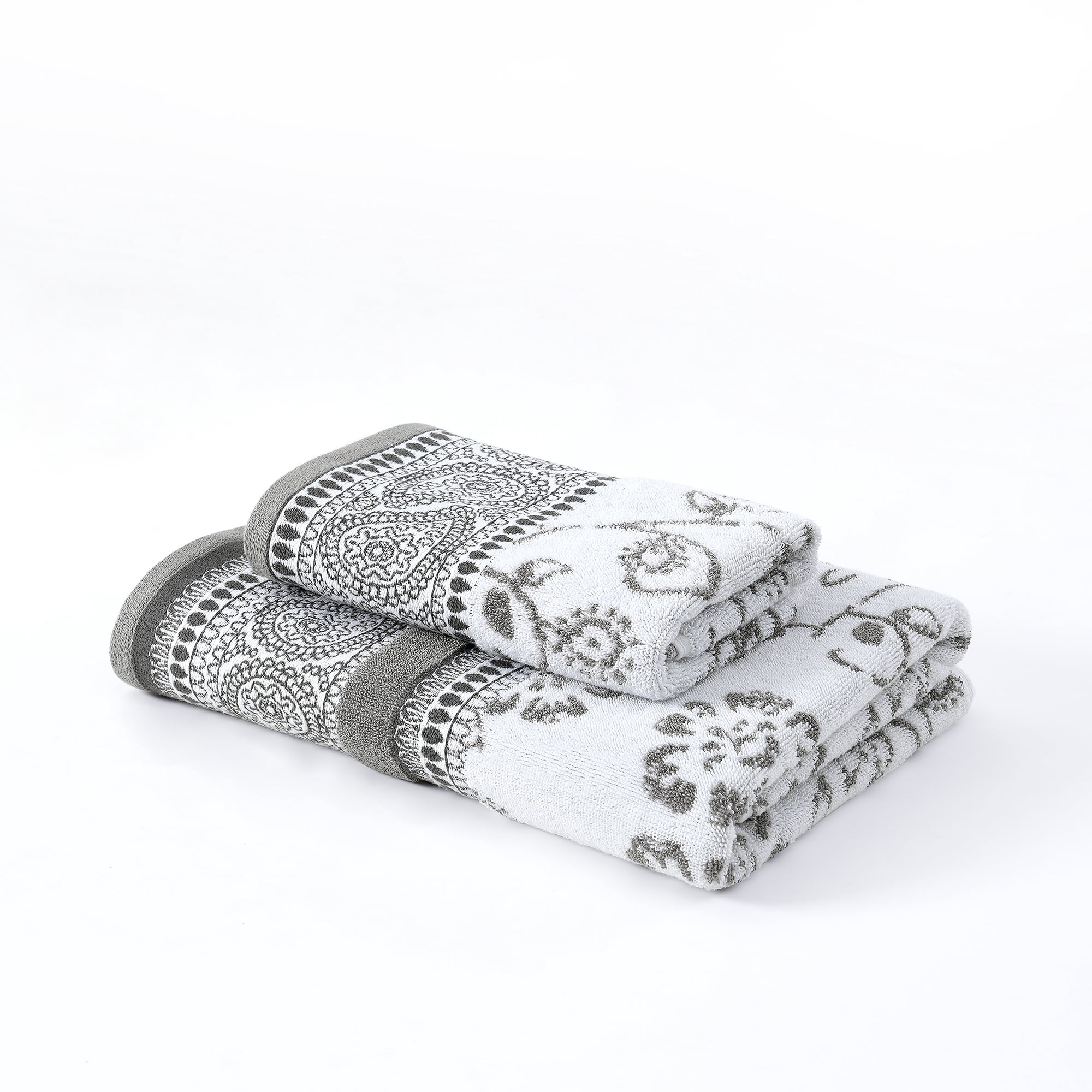 Modern Threads Ophelia 6-Piece Cotton Bath Towel Set, Stone