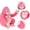 Pink gorilla, variant on Soft Plush Gorilla 9.8 in Cute Stuffed Animal Decor Gift for Little Adventurers