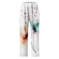 thumbnail image 5 of Bjutir Womens Casual Pants Spring Summer Fashion Casual Printed Trousers Pocket Casual Pants White M, 5 of 5