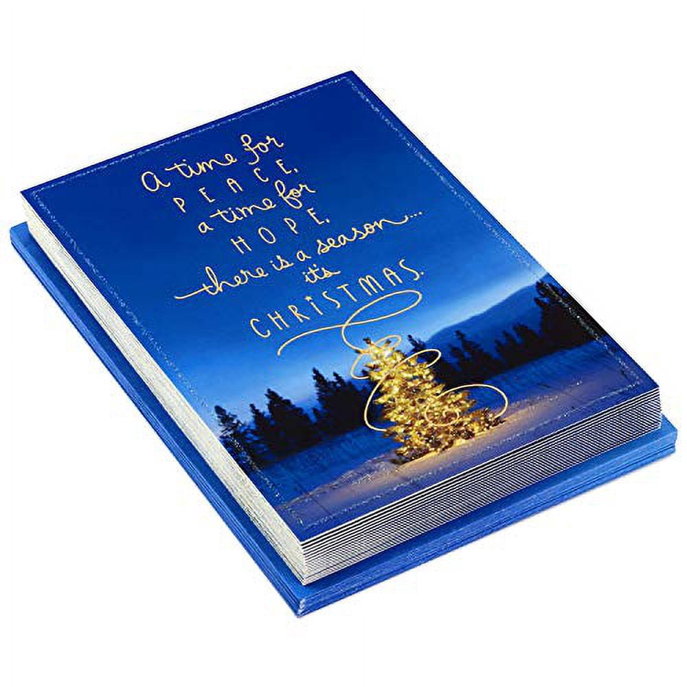 Hallmark Boxed Christmas Greeting Cards, Magical Tree (16 Cards and 17 Envelopes)
