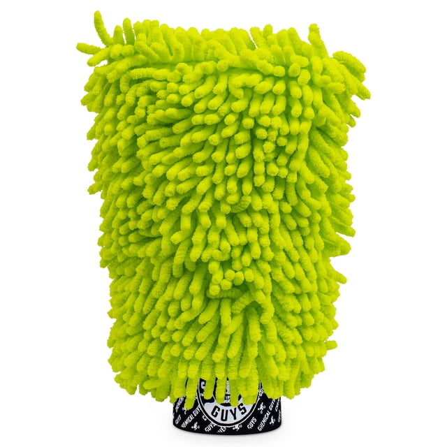 Microfibra Wash Mitt Chemical Guys Chenille Premium, color verde lima