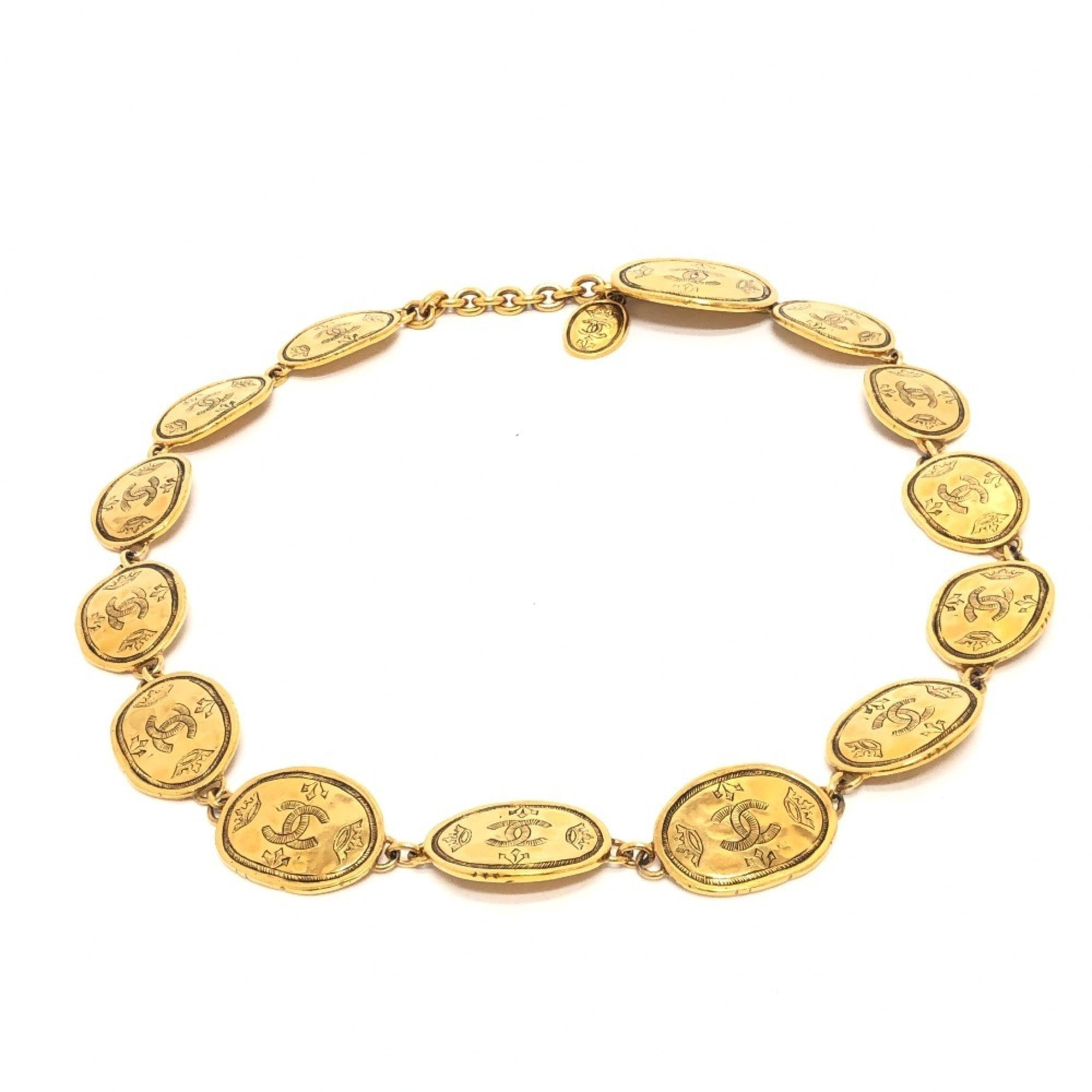 Pre-Owned CHANEL Chanel 2.6 Coco Mark Medal Chain Belt Metal  display picture 1