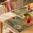 thumbnail image 4 of Vintage Geometric Placemats Set of 4, Watercolor Abstract Art Flower Texture Farmhouse Non-Slip Place Mats Washable Table Mats for Kitchen Dining Table Decorations Indoor/Outdoor, 4 of 9
