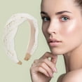 thumbnail image 2 of Unique Bargains 1 Pc Lace Twist Braided Headbands Beige, 2 of 6