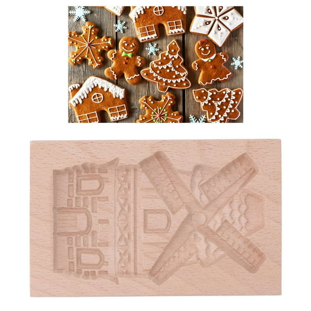Presse à Biscuits Lavable en Bois de Hêtre Réutilisable pour la Cuisson de Cuisine Forme Mignonne
