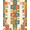 Multicolor Coral Teal Mustard, Pattern 5, variant on ODIKA Bedside Checkered Block Retro Hopscotch Storybook Grid Motif Non-Slip Chair-Friendly for Home Office, Gaming Room, Under Desk