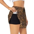 thumbnail image 2 of Haiem Autumn Pinecone Plants Women's 2 in 1 Running Shorts - Lightweight Athletic Workout Gym Yoga Breathable Sports Shorts Liner with Phone Pockets-Large, 2 of 9