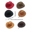 thumbnail image 2 of Sonducket Adults Portable Fashion Western Style Cowboy Photography Wide Hat Headwear Banquet Cosplay Decor Brim Cap Prop Type2 NO2 Sonducket PS2515-04, 2 of 5