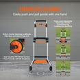 thumbnail image 4 of VEVOR Folding Hand Truck, 309 lbs Load Capacity, Aluminum Portable Cart, Convertible Hand Truck and Dolly with Telescoping Handle and PP+TPR Wheels, Ultra Lightweight Super Strong, 4 of 9