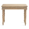 thumbnail image 5 of Kate and Laurel Patresa Traditional Carved Wood Console Table, 36 x 30 x 14, Natural, Decorative Rectangle Entryway Table with Wooden Carving Details and Turned Legs, 5 of 10