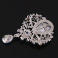thumbnail image 4 of Gran Vintage cristal colgante gota boda nupcial joyería broche Pin pta oro Hugo  Crystal broche, 4 of 5