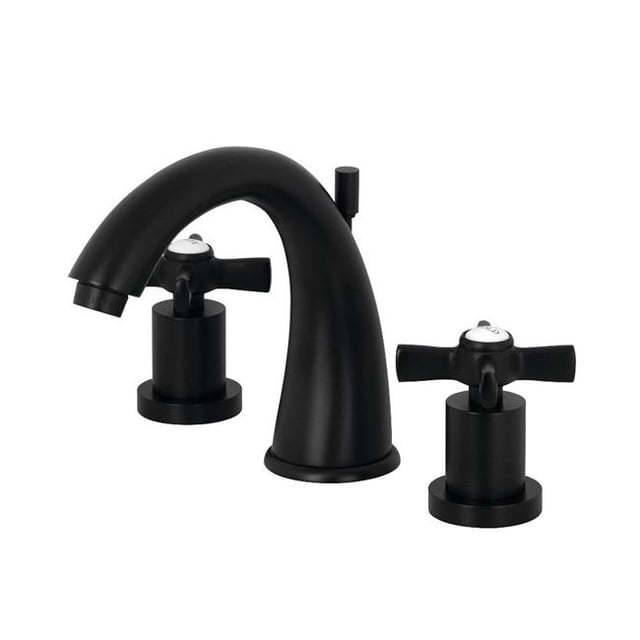 Kingston Brass KS2960ZX Robinet de Lavabo à Large Diffusion 8 Po, Noir Mat